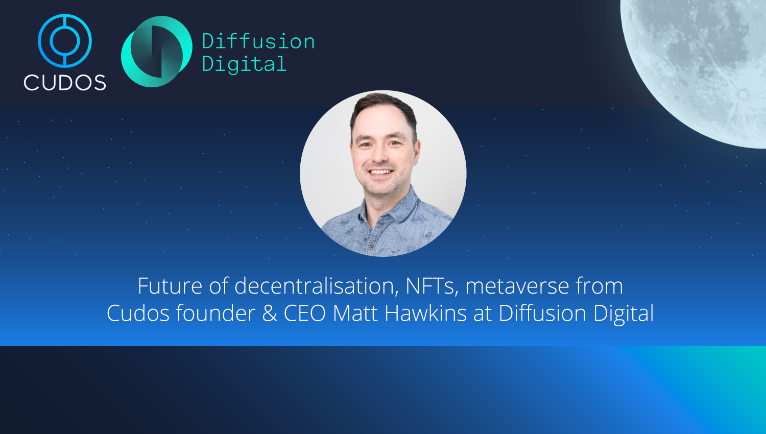 Cudos Founder & CEO Matt Hawkins to discuss decentralisation & metaverse at Diffusion Digital
